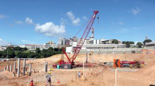 canteiro de obra e frente de trabalho